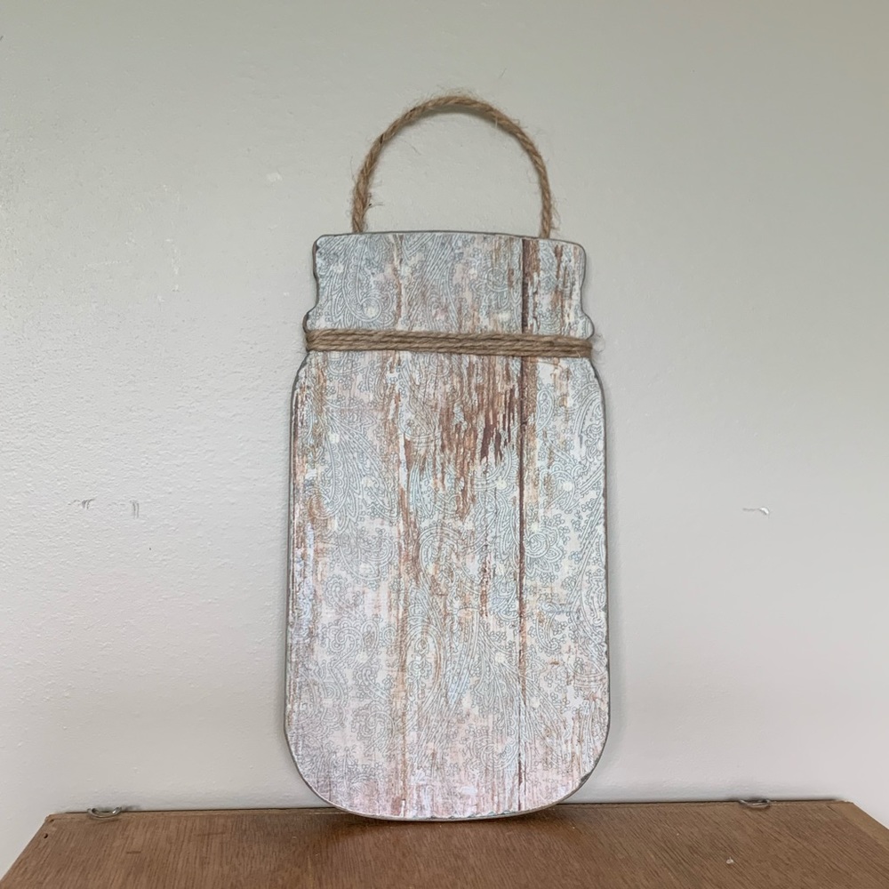 Mason Jar Home Decor Sign Country Paisley